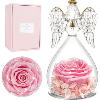 Miofula Ewige Rose Engel Figur Geschenk für Frauen, Geburtstagsgeschenk für
