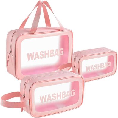 LEcylankEr Kosmetiktasche Transparent 3er Set, wasserdicht, ideal für Reisen
