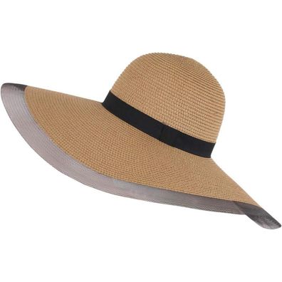Joyebuy Damen Schlapphut mit großer Krempe und Schleife, faltbarer Strohhut für