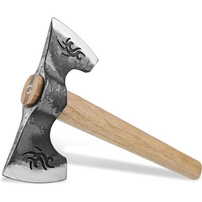 Dream Reach Wikinger Camping Axt - Outdoor Beil mit Holzgriff für Bushcraft
