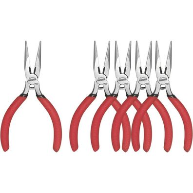 Houseran 5er Mini Spitzzangen Set, 127mm, lange Spitzzange mit Seitenschneider