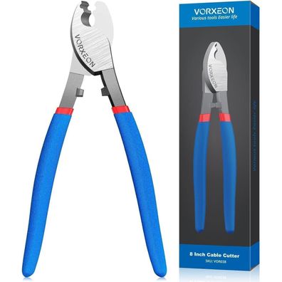 Vorxeon Kabelschere 203mm/8in Drahtschneider für Aluminium Kupfer Kabel bis 35