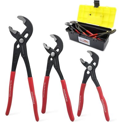 Houseran Wasserpumpenzangen Set (186mm/248mm/305mm) - Robuste Rohrzangen mit