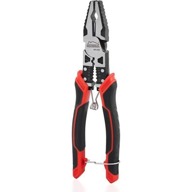 Houseran Kombizange 210mm, 5-in-1 mit Abisolier-, Schneid- und Crimpfunktion