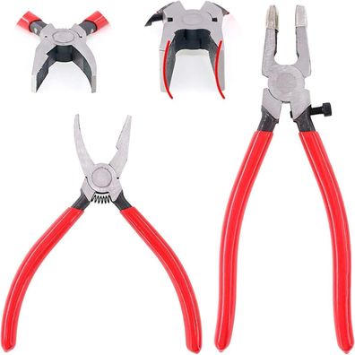 Swpeet 2-in-1 Hochleistungs-Brechzangen-Set mit Gummispitzen für Buntglas
