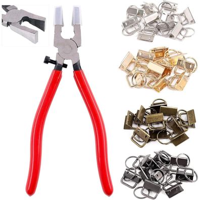 Swpeet 41 Sets 25mm Schlüsselanhänger Hardware in 4 Farben mit Glaslaufzange