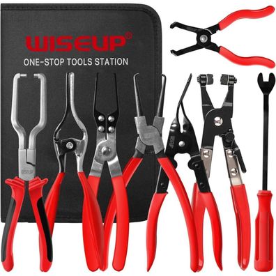 WISEUP Kraftstoffleitungszangen-Set, 8-teilig, elektrische Trennzange und mehr