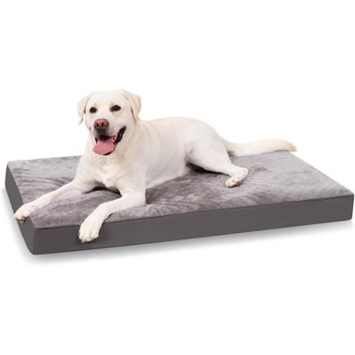 KSIIA Orthopädisches Hundebett XXL (111x81x9cm) Dunkelgrau - Waschbar
