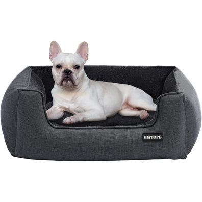 HMTOPE Hundebett Dunkelgrau 76 x 61 x 23 cm - Abnehmbar und Waschbar