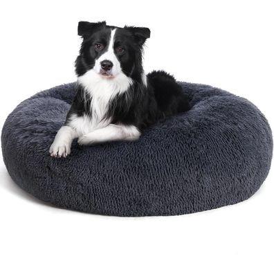 HMTOPE Orthopädisches Hundebett rund, Donut Hundekissen, Katzenbett, waschbar