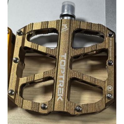 toptrek Fahrradpedale MTB, CNC Aluminium, StVZO-zugelassen mit Reflektoren, 3