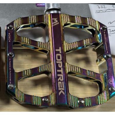 toptrek Fahrradpedale MTB mit StVZO zugelassenen Reflektoren, CNC Aluminium