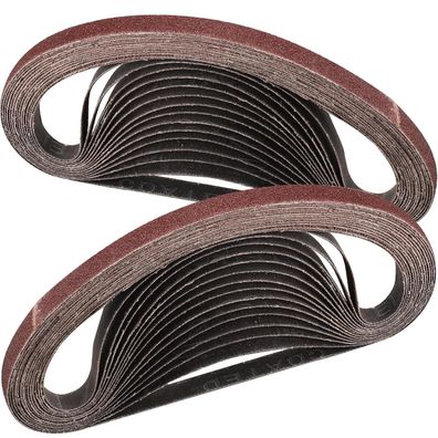 Stebruam Schleifbänder 9x533 mm, Körnung 80, 30 Stück für Bandschleifer