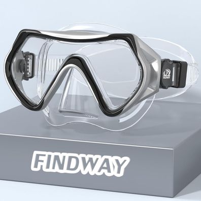 Findway Taucherbrille für Erwachsene und Teenager, verstellbares Silikonband