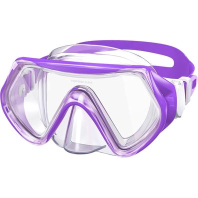 Findway Kinder Taucherbrille mit Nasenabdeckung, 180° Panorama HD