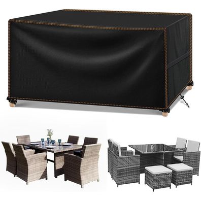 MUPAS Abdeckplane für Gartenmöbel, 185x90x74cm, 420D Oxford, wasserdicht