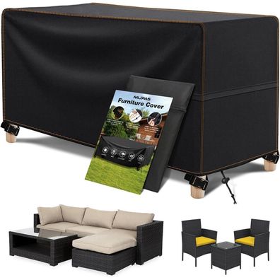 MUPAS Abdeckung für Gartenmöbel, 200x160x70cm, 420D Oxford Gewebe, Wasserdicht
