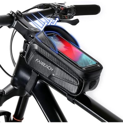 Faireach Wasserdichte Fahrrad-Rahmentasche Schwarz-2