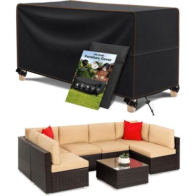 MUPAS Gartenmöbel Abdeckung 125x63x74cm - Wasserdicht, Winddicht, Schwerlast