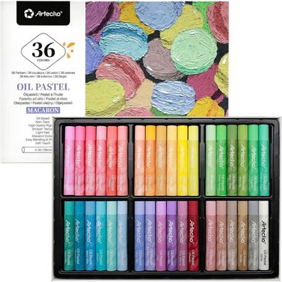 Artecho Ölpastell-Set mit 36 Macaron-Farben
