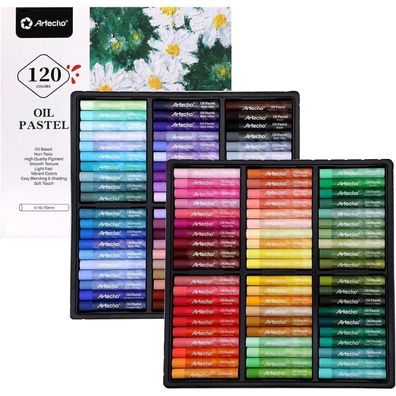 Artecho Ölpastelle Set 120 Farben - Weiche Ölkreiden für Künstler und Anfänger