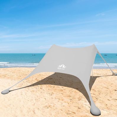 Night Cat Strandzelt Lycra Sonnensegel mit UV-Schutz UPF 50 + , 3x2.8m Grau Pro