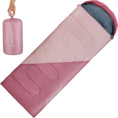 Clostnature Leichter Deckenschlafsack für Camping & Outdoor - Rosa, 1.3 kg, mit