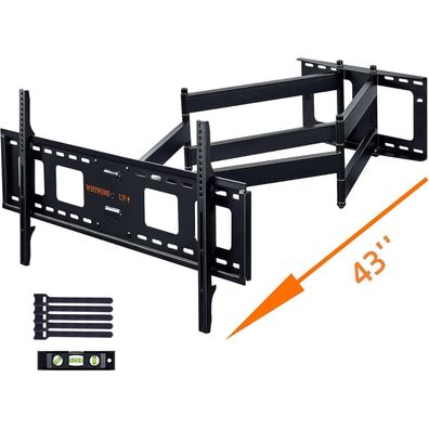 Whyfone TV Wandhalterung mit 1080mm Extra Langem Gelenkarm, Schwenkbar, 50-100
