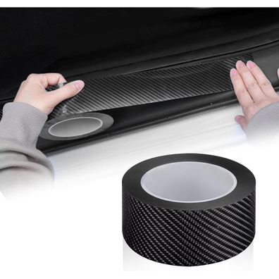 Einesin Auto Einstiegsleisten Schutzfolie 5cm x 10m, Carbon Optik