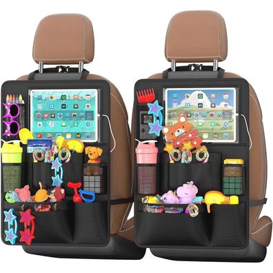 Oneyus Autositz Organizer (2 Stück) - Premium Rückenlehnenschutz für Kinder mit