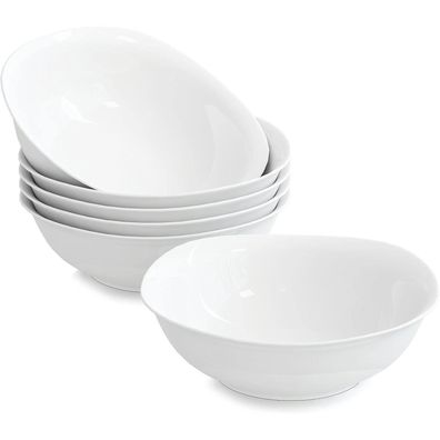 Malacasa Serie Elisa 6 teiliges Set Porzellan 6,7" Müslischalen für 6 Personen
