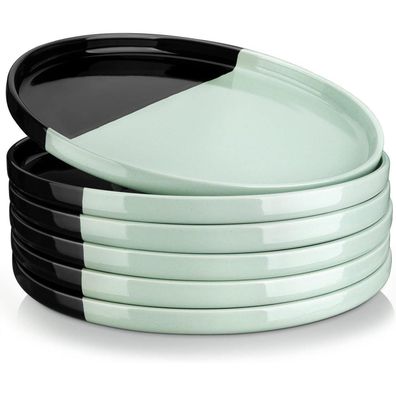 vancasso Serie ARIA 6-teiliges Keramik-Speiseteller-Set (26 cm), kratzfest
