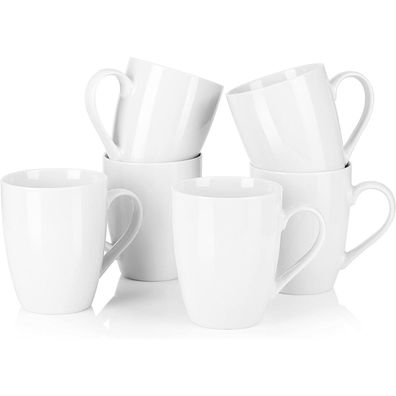 Malacasa Serie Elisa Kaffeetassen Becher Set, 6-teilig, Grauweiß