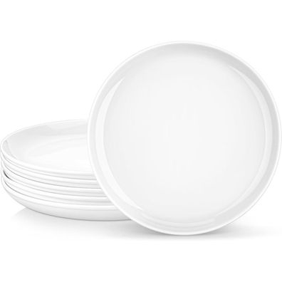 Malacasa REG Speiseteller Set (6 Stück), 26,7 cm, Cremeweiß, Porzellan