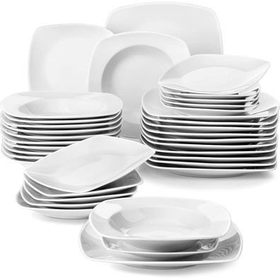 Malacasa Serie Julia Tafelservice 36-teilig für 12 Personen, Porzellan