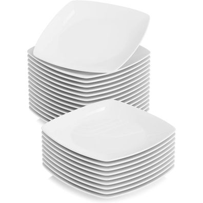 Malacasa Serie Julia 24-teiliges Set Kleine Flachteller aus Porzellan für 24