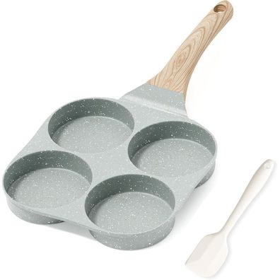 Riovarm Antihaft Omelette Pfanne mit 4-Loch-Design, Induktion geeignet, Granit
