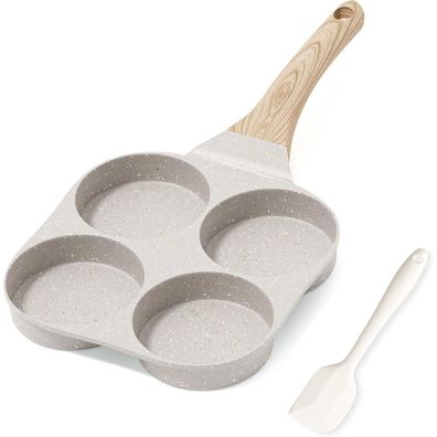 Riovarm Antihaft Omelette Pfanne mit 4 Löchern, Granit Beschichtung, Induktion