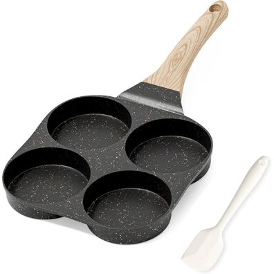 Riovarm Antihaft Omelette Pfanne mit 4 Loch Design, Granit Beschichtung