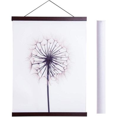 Sanauto Magnetische Posterleiste aus Holz, 70cm, Nussbaum - Ideal für Poster
