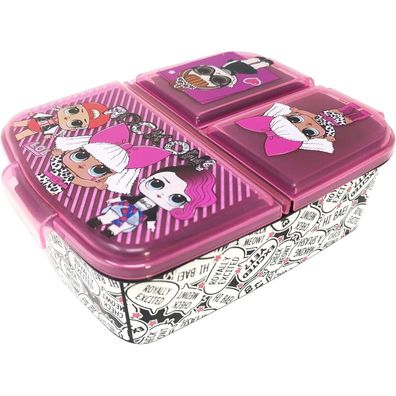 Theonoi Kinder Brotdose Lunchbox mit 3 Fächern, BPA frei, LOL L.O.L