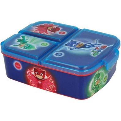 Theonoi Kinder Brotdose mit 3 Fächern - BPA frei, ideal als Geschenk (PJ Masks)