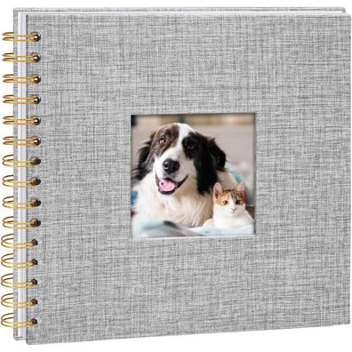 Vienrose DIY Scrapbook Fotoalbum zum Selbstgestalten, Spiralalbum mit 40 weißen