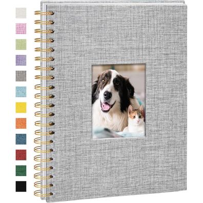 Vienrose DIY Scrapbook Fotoalbum zum Selbstgestalten, 28 x 20,5 cm, Leinen