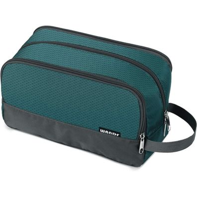 WANDF Kulturbeutel Malachit-grün - Vielseitige Kosmetiktasche für Damen und