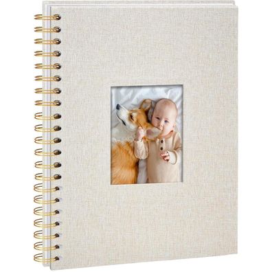 Vienrose DIY Scrapbook Fotoalbum zum Selbstgestalten, Beige, 28 x 20,5 cm, 40