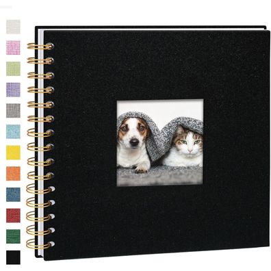Vienrose DIY Scrapbook Fotoalbum zum Selbstgestalten, 20,5 x 20,5 cm, 40 Weiße