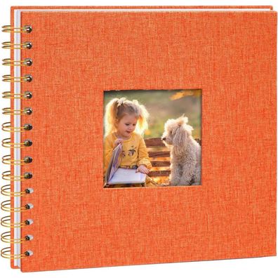 Vienrose DIY Scrapbook Fotoalbum, 20,5 x 20,5 cm, Leinen Spiralalbum mit 40