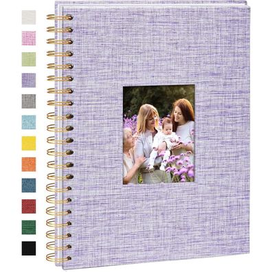 Vienrose DIY Scrapbook Fotoalbum zum Selbstgestalten, Lila, 28 x 20,5 cm, 40