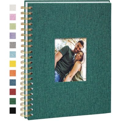 Vienrose DIY Scrapbook Fotoalbum zum Selbstgestalten, Dunkelgrün, 28 x 20,5 cm